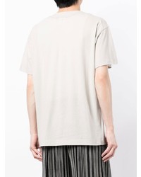 T-shirt à col rond gris Homme Plissé Issey Miyake