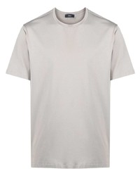 T-shirt à col rond gris Herno