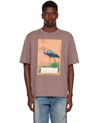 T-shirt à col rond gris Heron Preston