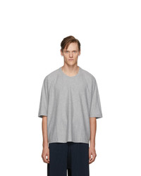 T-shirt à col rond gris Homme Plissé Issey Miyake