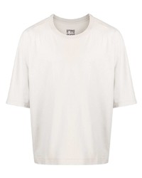 T-shirt à col rond gris Homme Plissé Issey Miyake