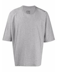 T-shirt à col rond gris Homme Plissé Issey Miyake