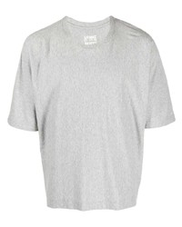 T-shirt à col rond gris Homme Plissé Issey Miyake