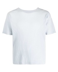 T-shirt à col rond gris Homme Plissé Issey Miyake