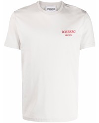 T-shirt à col rond gris Iceberg