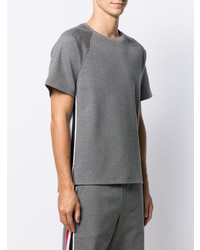 T-shirt à col rond gris Thom Browne