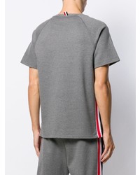 T-shirt à col rond gris Thom Browne