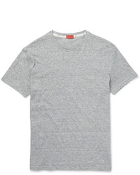 T-shirt à col rond gris Isaia