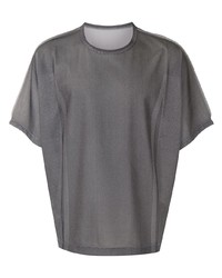 T-shirt à col rond gris Issey Miyake