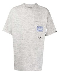 T-shirt à col rond gris Izzue