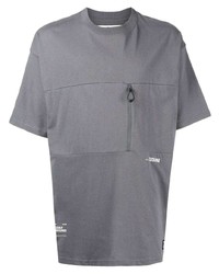 T-shirt à col rond gris Izzue