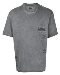 T-shirt à col rond gris Izzue