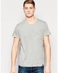 T-shirt à col rond gris Jack and Jones