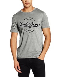 T-shirt à col rond gris Jack & Jones