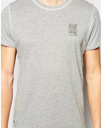 T-shirt à col rond gris Jack and Jones