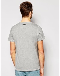 T-shirt à col rond gris Jack and Jones