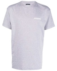 T-shirt à col rond gris Jacquemus