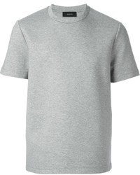 T-shirt à col rond gris Joseph