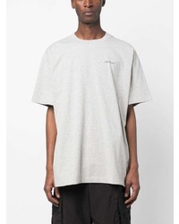 T-shirt à col rond gris Off-White