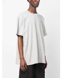 T-shirt à col rond gris Off-White