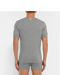 T-shirt à col rond gris