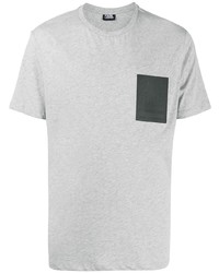 T-shirt à col rond gris Karl Lagerfeld