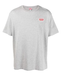 T-shirt à col rond gris Kenzo