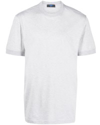 T-shirt à col rond gris Kiton