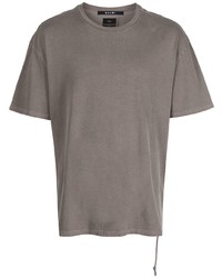 T-shirt à col rond gris Ksubi