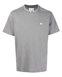 T-shirt à col rond gris Lacoste