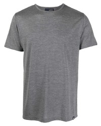 T-shirt à col rond gris Lardini