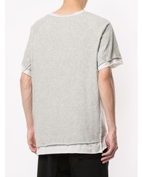 T-shirt à col rond gris Carpe Diem