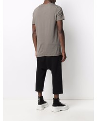 T-shirt à col rond gris Rick Owens