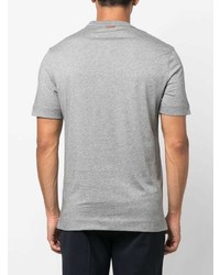 T-shirt à col rond gris Zegna