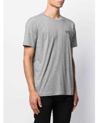 T-shirt à col rond gris Ea7 Emporio Armani