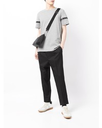 T-shirt à col rond gris Ea7 Emporio Armani