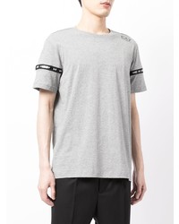 T-shirt à col rond gris Ea7 Emporio Armani