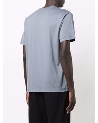 T-shirt à col rond gris Stone Island