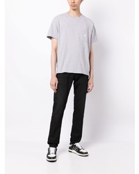T-shirt à col rond gris Nudie Jeans