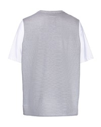 T-shirt à col rond gris Fumito Ganryu