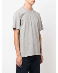 T-shirt à col rond gris MAISON KITSUNÉ