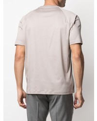T-shirt à col rond gris Z Zegna