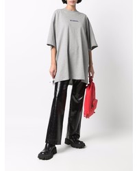 T-shirt à col rond gris Vetements