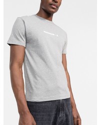 T-shirt à col rond gris Stone Island