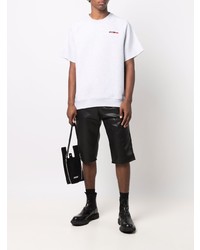 T-shirt à col rond gris MSGM