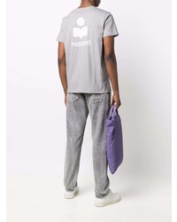 T-shirt à col rond gris Isabel Marant