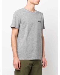 T-shirt à col rond gris A.P.C.