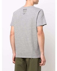 T-shirt à col rond gris A.P.C.