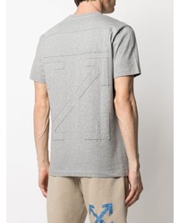 T-shirt à col rond gris Off-White