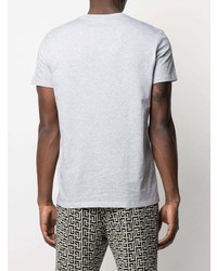 T-shirt à col rond gris Balmain